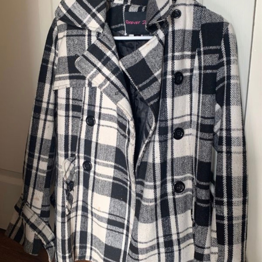 Black and white coat